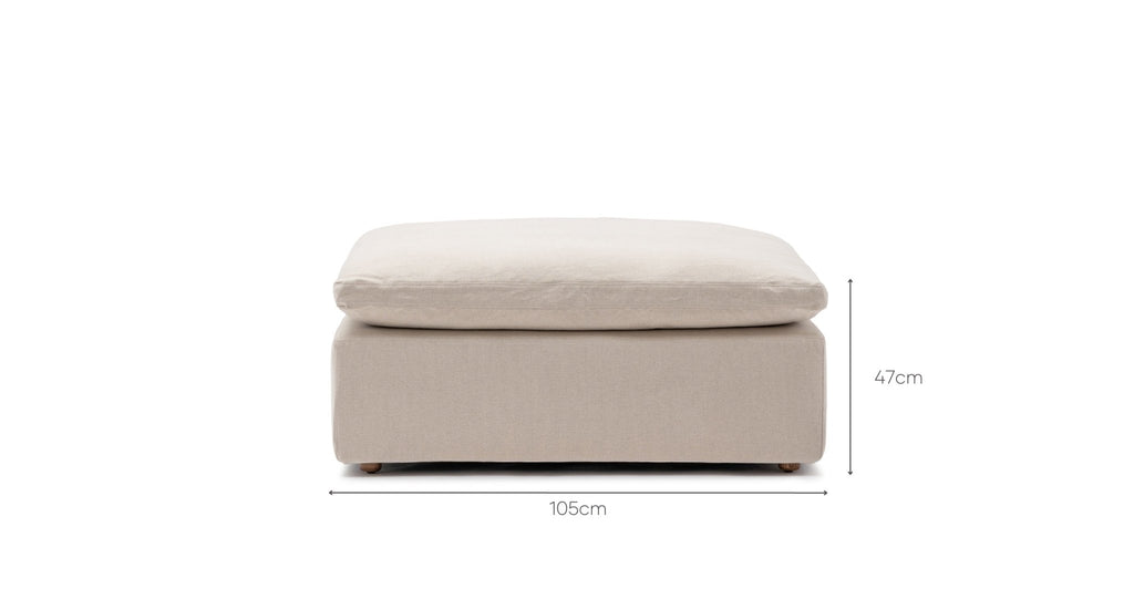 FEATHER CLOUD OTTOMAN - NATURAL - THE LOOM COLLECTION