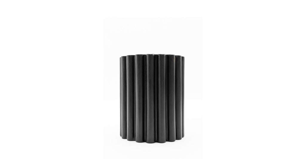 FLUTE STOOL - BLACK - THE LOOM COLLECTION