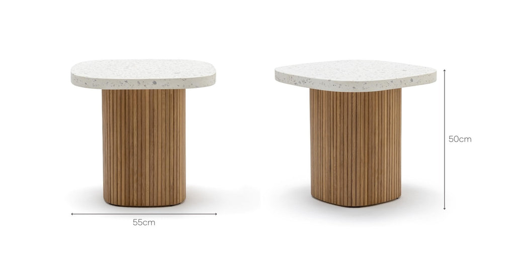 GION COFFEE TABLE 55 - LIGHT OAK & NOUGAT - THE LOOM COLLECTION