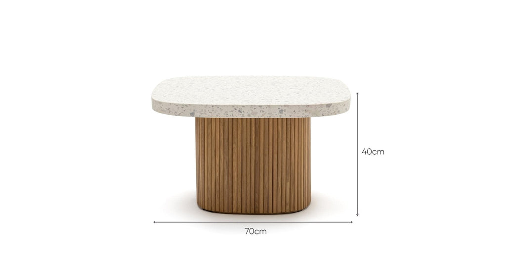 GION COFFEE TABLE 70 - LIGHT OAK & NOUGAT - THE LOOM COLLECTION
