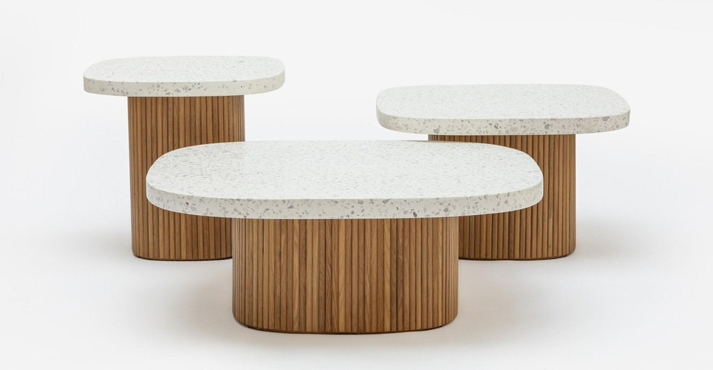 GION COFFEE TABLE 95 - LIGHT OAK & NOUGAT - THE LOOM COLLECTION