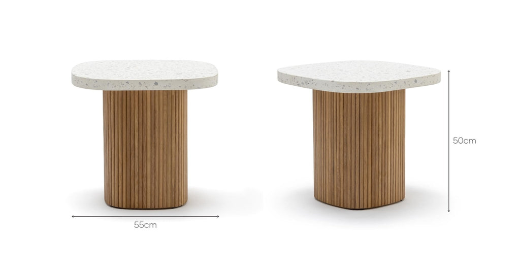 GION COFFEE TABLES SET OF TWO - LIGHT OAK & NOUGAT - THE LOOM COLLECTION
