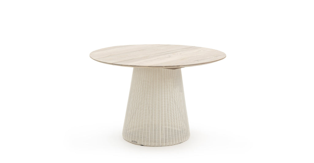 GIRONA DINING TABLE - AGE TEAK & STONEWHITE - THE LOOM COLLECTION