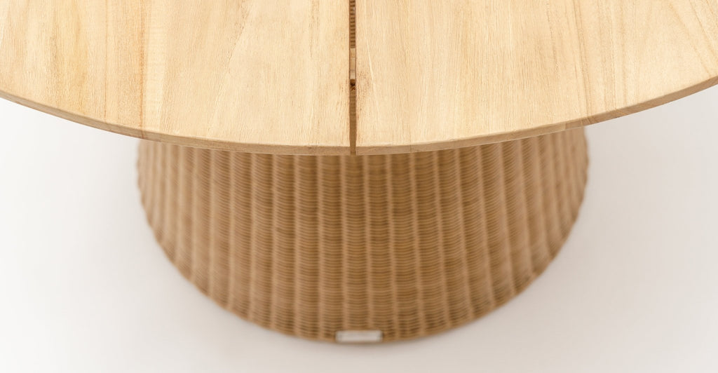GIRONA DINING TABLE - HONEY & NATURAL - THE LOOM COLLECTION