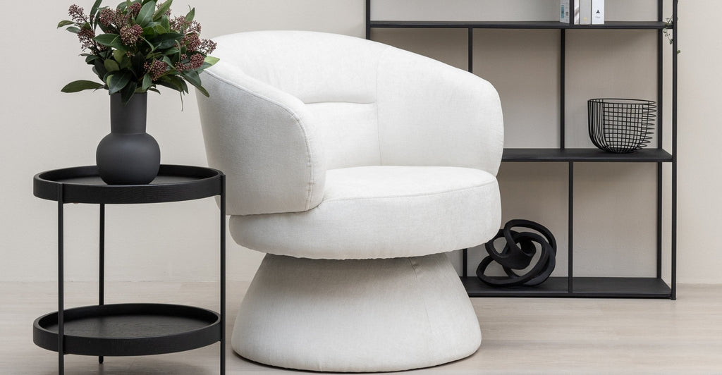 GWEN SWIVEL CHAIR - IVORY - THE LOOM COLLECTION
