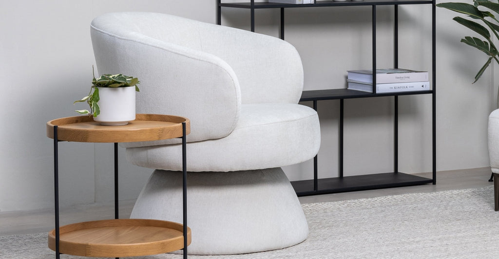 GWEN SWIVEL CHAIR - IVORY - THE LOOM COLLECTION