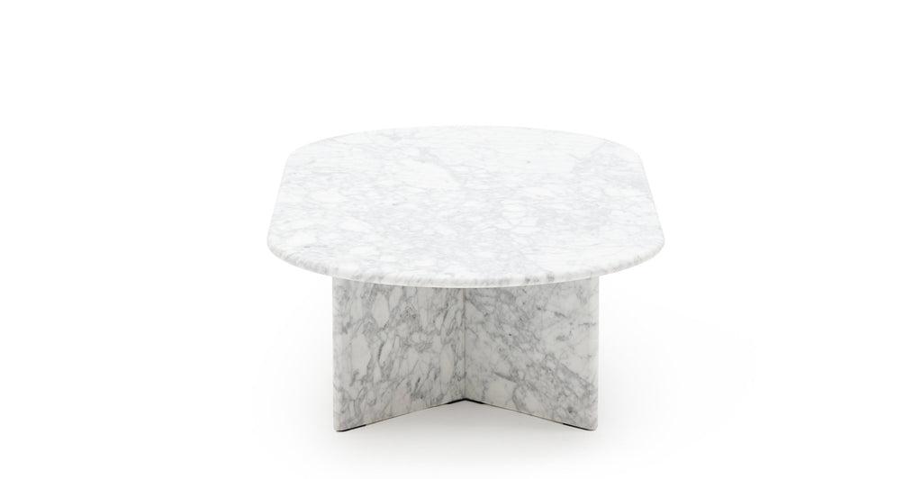HAVEN OVAL COFFEE TABLE - CARRARA MARBLE - THE LOOM COLLECTION