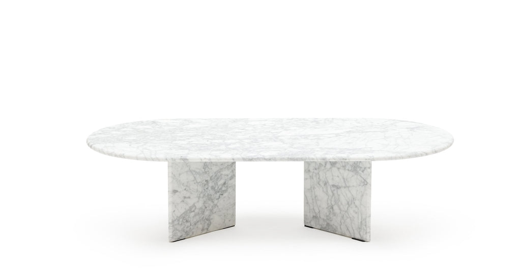 HAVEN OVAL COFFEE TABLE - CARRARA MARBLE - THE LOOM COLLECTION