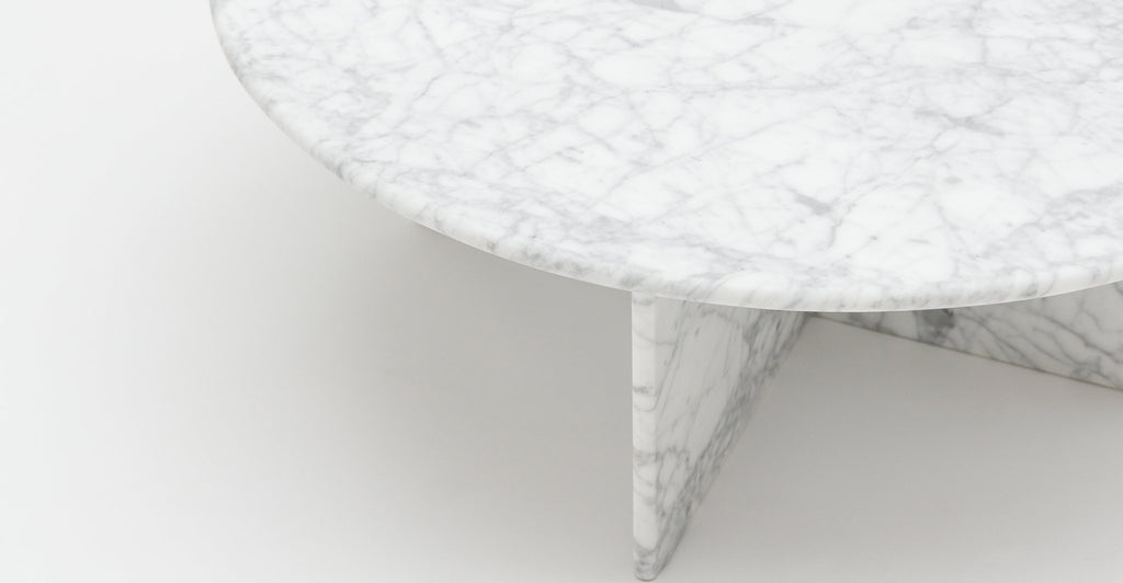 HAVEN ROUND COFFEE TABLE - CARRARA MARBLE - THE LOOM COLLECTION