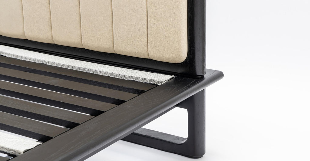 HOVER BED - BLACK OAK & ALABAMA LIMESTONE - THE LOOM COLLECTION