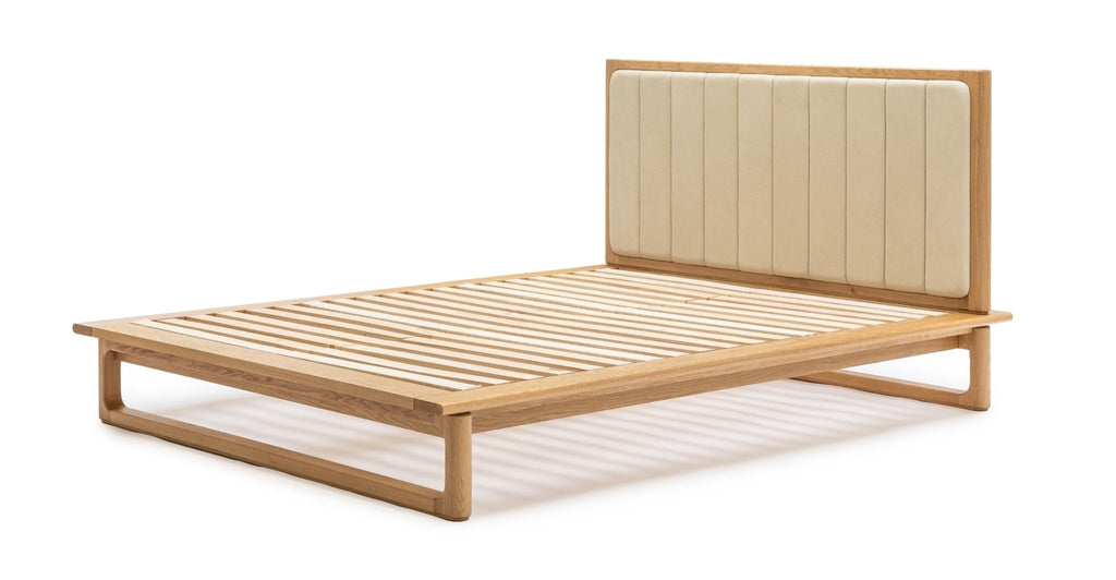 HOVER BED - LIGHT OAK & ALABAMA LIMESTONE - THE LOOM COLLECTION