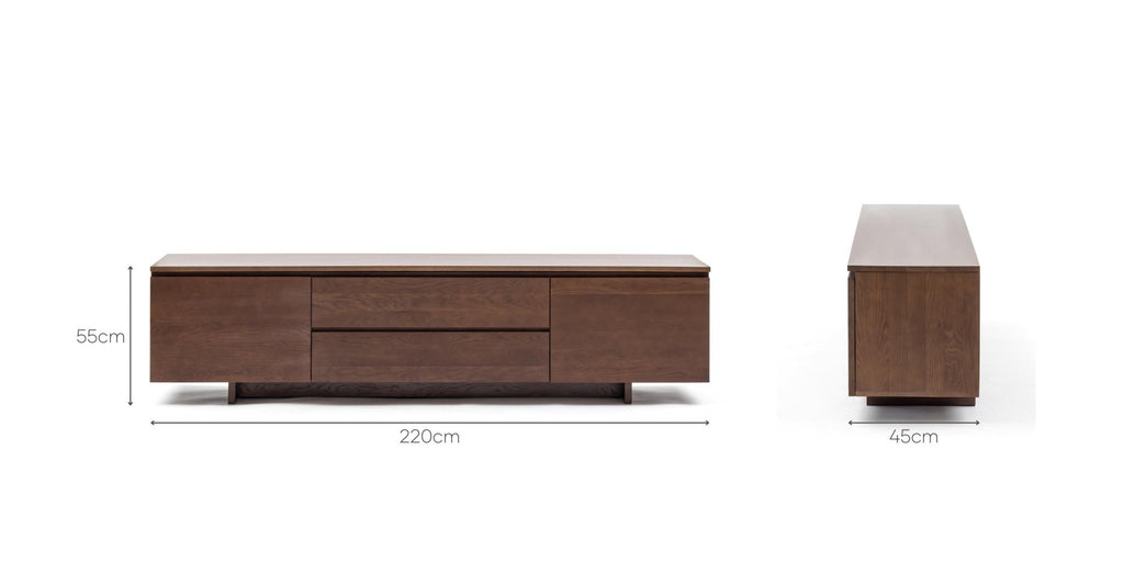 KAMI 220 ENTERTAINMENT UNIT - SMOKED OAK - THE LOOM COLLECTION