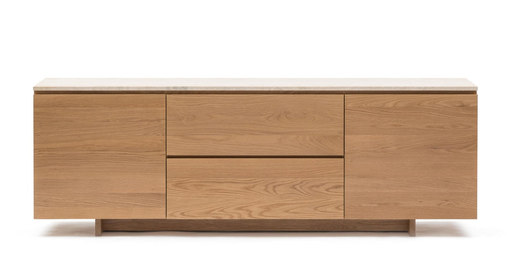 KAMI 220 SIDEBOARD - LIGHT OAK & TRAVERTINE - THE LOOM COLLECTION