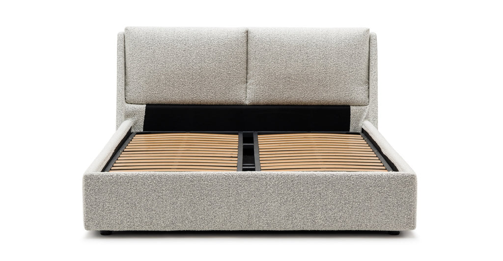 LORENZO BED WITH STORAGE - SALT & PEPPER - THE LOOM COLLECTION
