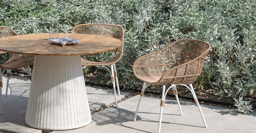 MARINA DINING ARMCHAIR - STONEWHITE & NATURAL - THE LOOM COLLECTION