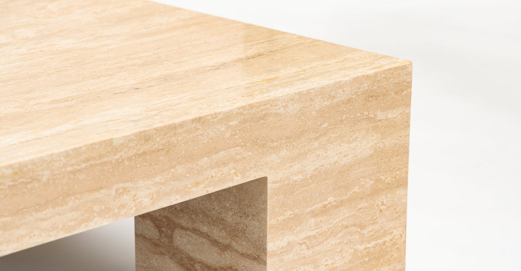 MARLOWE COFFEE TABLE - TRAVERTINE - THE LOOM COLLECTION