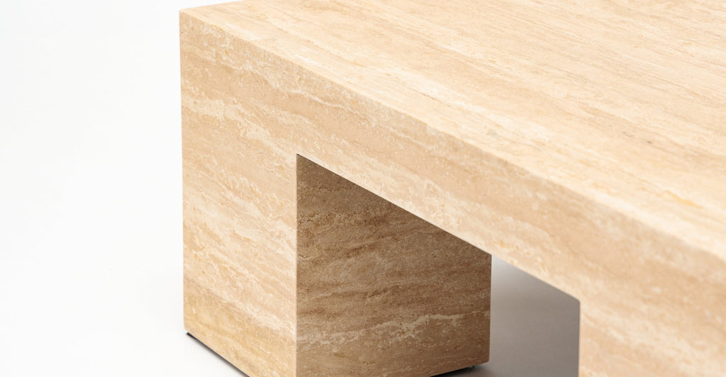 MARLOWE COFFEE TABLE - TRAVERTINE - THE LOOM COLLECTION