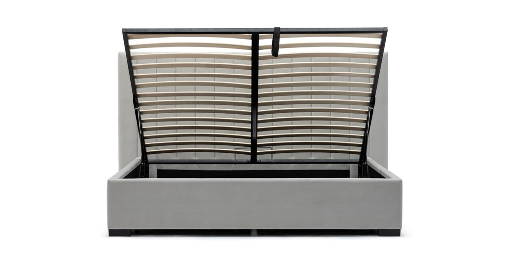 MARTINA BED WITH STORAGE - SILVER - THE LOOM COLLECTION