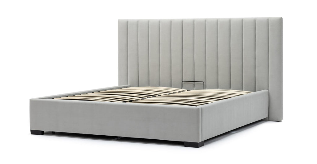MARTINA BED WITH STORAGE - SILVER - THE LOOM COLLECTION