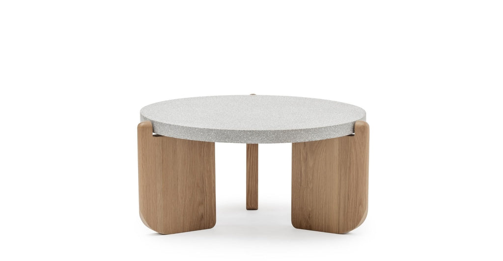 NATIVE COFFEE TABLE - WARM CEMENT & LIGHT OAK - THE LOOM COLLECTION