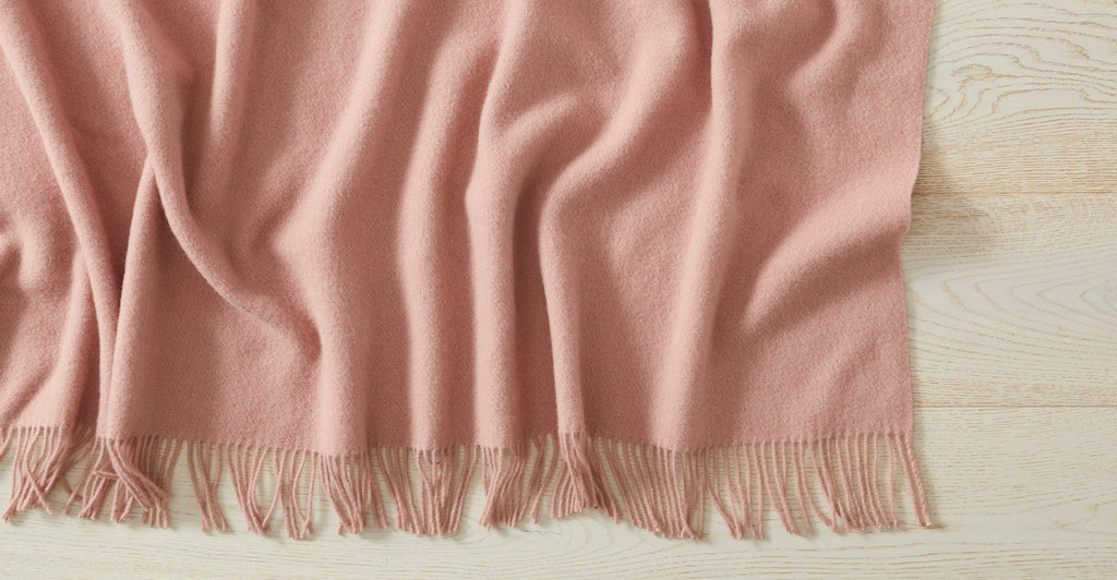 NEVIS THROW - ROSE - THE LOOM COLLECTION