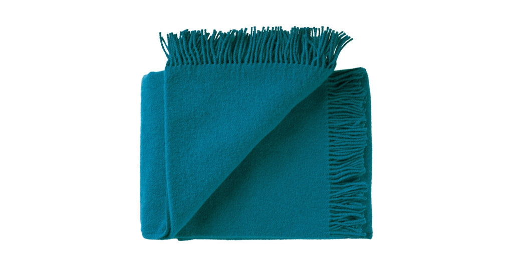 NEVIS THROW - TURQUOISE - THE LOOM COLLECTION
