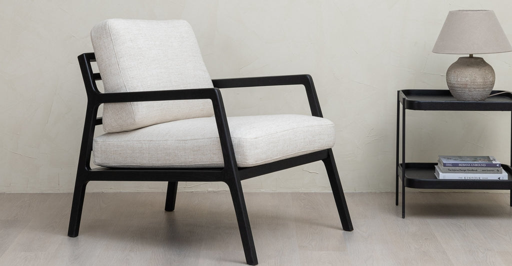 NYSSE ARMCHAIR - BLACK OAK & OATMEAL - THE LOOM COLLECTION