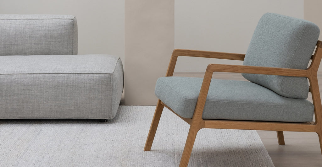 NYSSE ARMCHAIR - LIGHT OAK & MENTA - THE LOOM COLLECTION