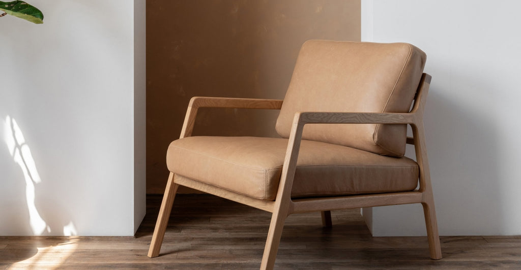NYSSE ARMCHAIR - LIGHT OAK & MONTANA LEATHER - THE LOOM COLLECTION