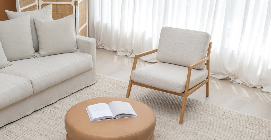 NYSSE ARMCHAIR - LIGHT OAK & OATMEAL - THE LOOM COLLECTION