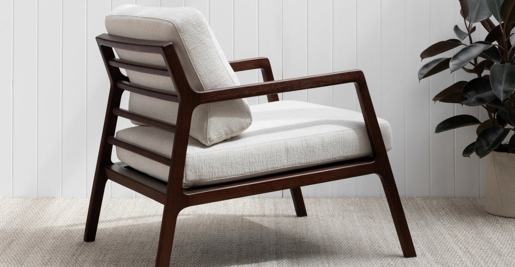 NYSSE ARMCHAIR - SMOKED OAK & MACADAMIA - THE LOOM COLLECTION