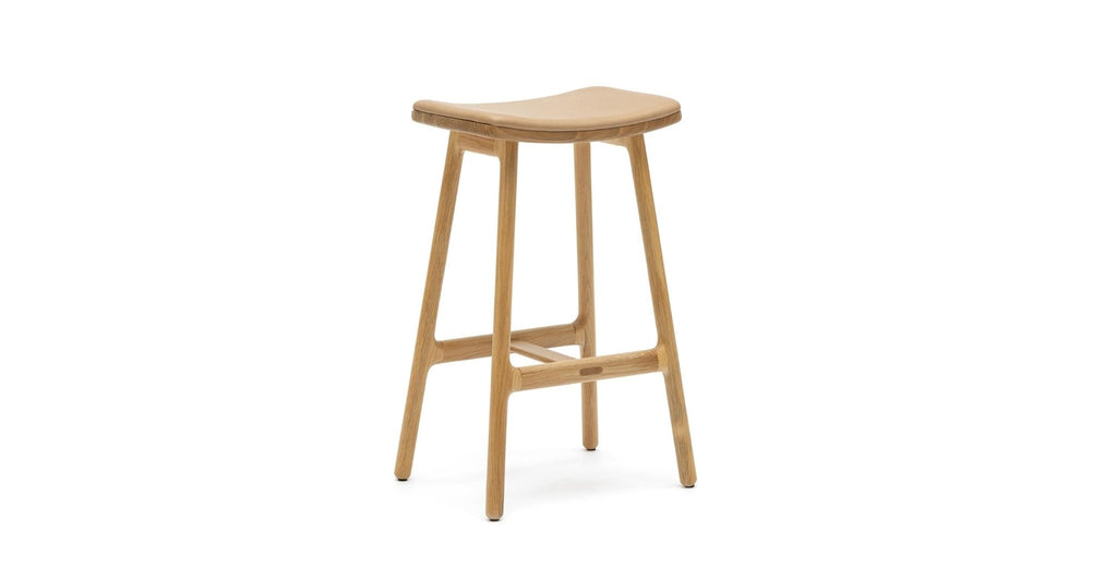 ODD COUNTER STOOL - LIGHT OAK & MONTANA CANYON LEATHER - THE LOOM COLLECTION