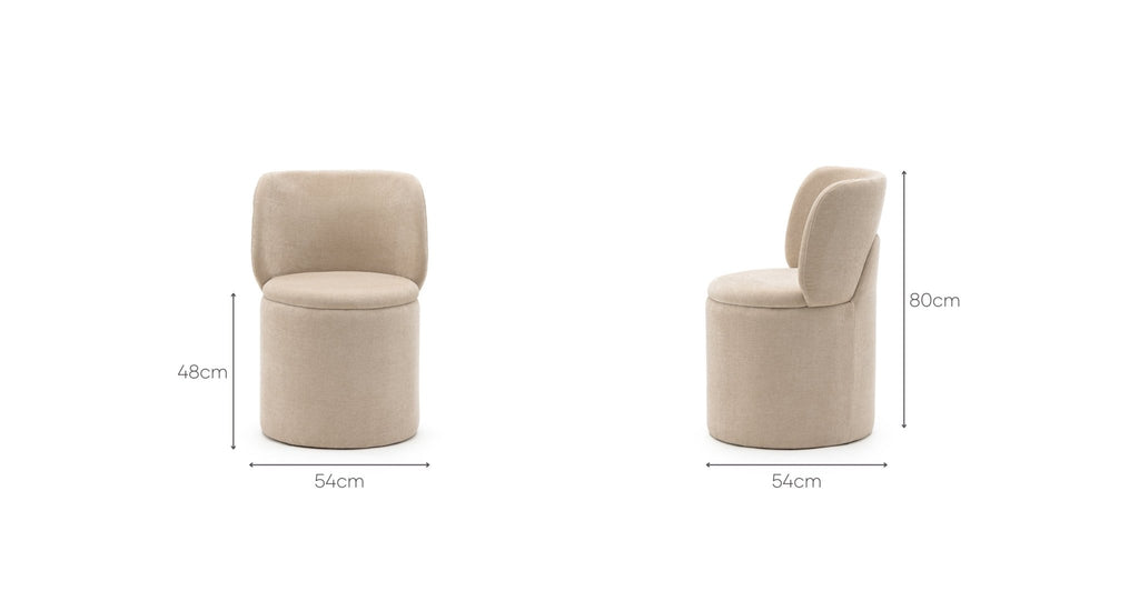 ODETTE DINING CHAIR - LATTE - THE LOOM COLLECTION