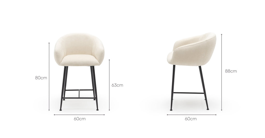 ORION COUNTER CHAIR - CREAM - THE LOOM COLLECTION