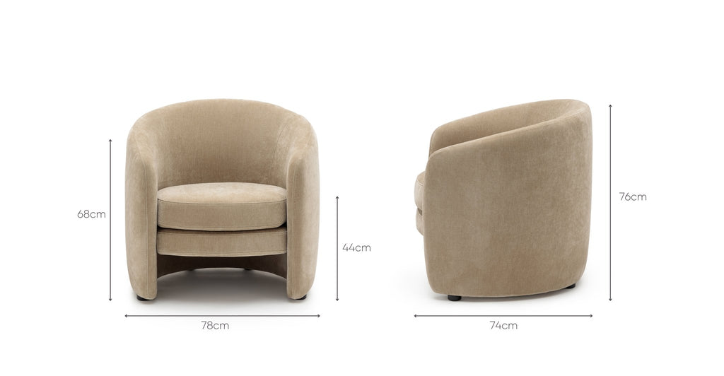 OSLO ACCENT CHAIR - LATTE - THE LOOM COLLECTION