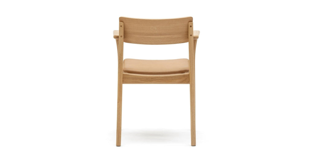 POISE ARMCHAIR - LIGHT OAK & PECAN LEATHER - THE LOOM COLLECTION