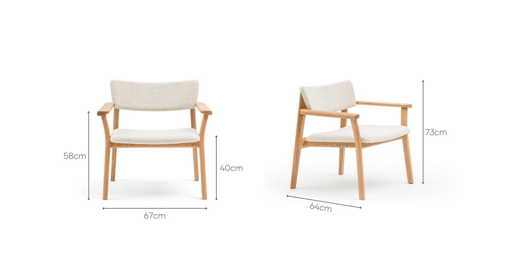 POISE LOUNGE CHAIR - LIGHT OAK & WESTLAKE OATMEAL - THE LOOM COLLECTION