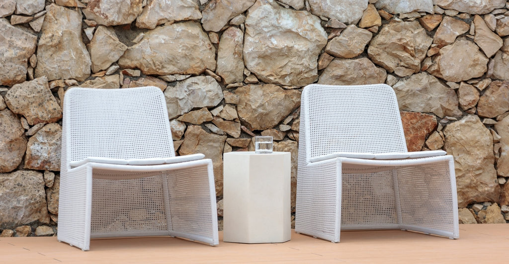 REEF LOUNGE CHAIR - STONEWHITE - THE LOOM COLLECTION