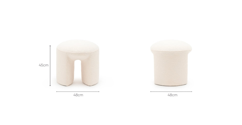REMI STOOL - CREAM - THE LOOM COLLECTION