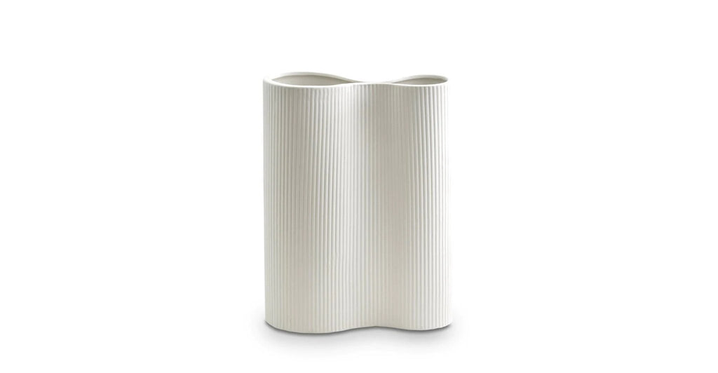 RIBBED INFINITY VASE SNOW (S) - THE LOOM COLLECTION