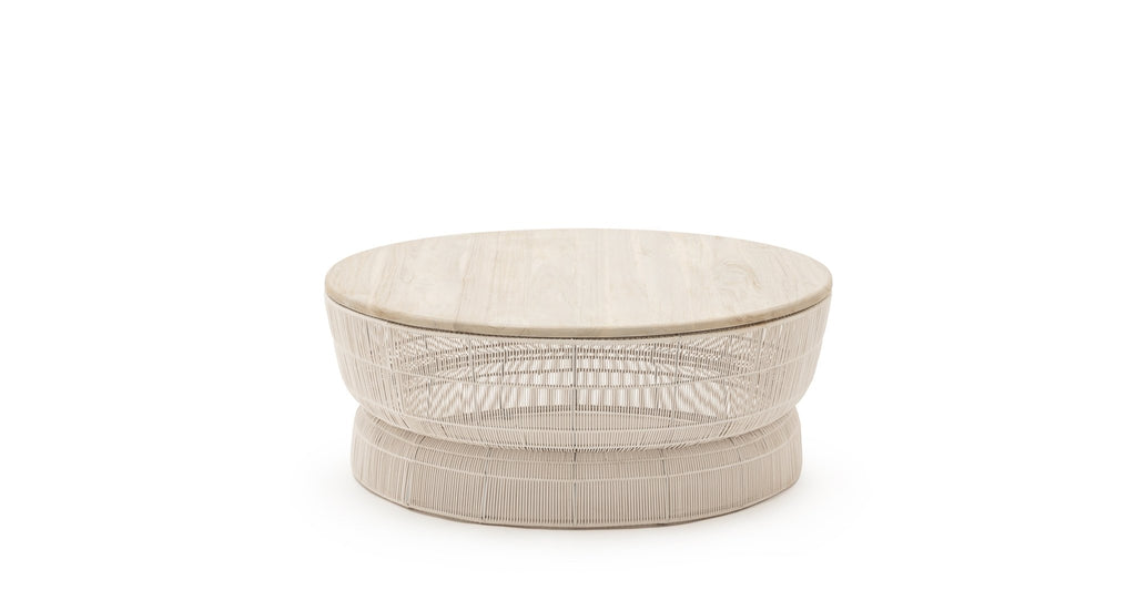 RIVIERA COFFEE TABLE - CHALK & AGED TEAK - THE LOOM COLLECTION