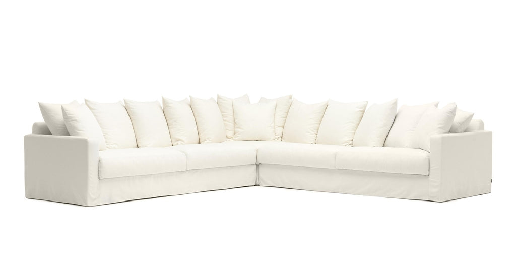 SLOOPY CORNER SECTIONAL SOFA - SUMMER IVORY - THE LOOM COLLECTION
