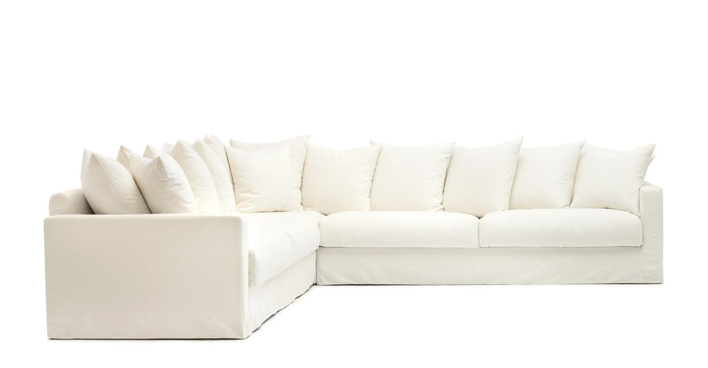 SLOOPY CORNER SECTIONAL SOFA - SUMMER IVORY - THE LOOM COLLECTION