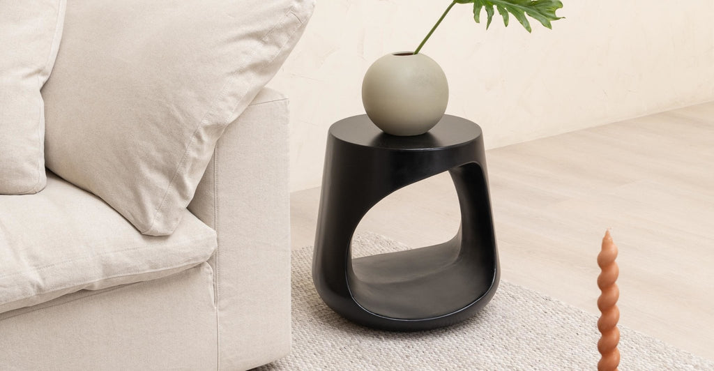 SOL SIDE TABLE - BLACK - THE LOOM COLLECTION