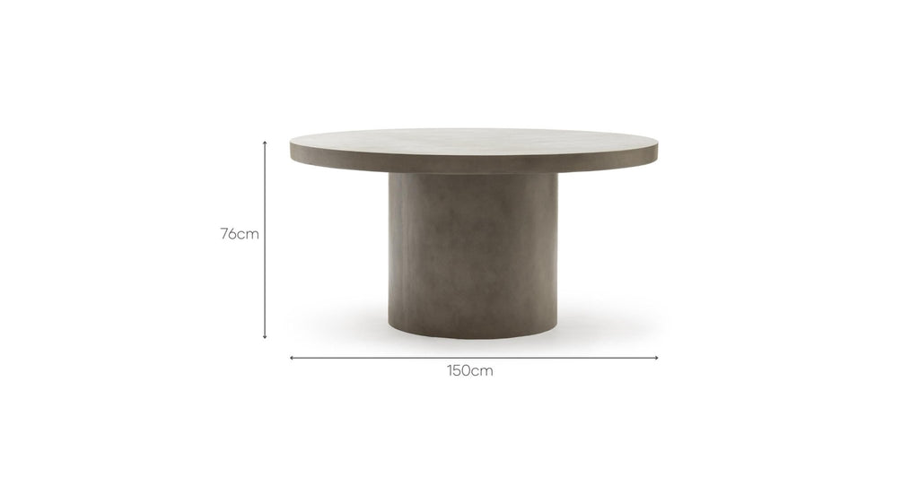 SORENTO ROUND DINING TABLE - GREY - THE LOOM COLLECTION