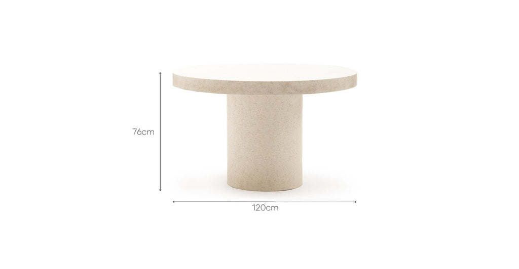 SORENTO ROUND DINING TABLE - SAND - THE LOOM COLLECTION