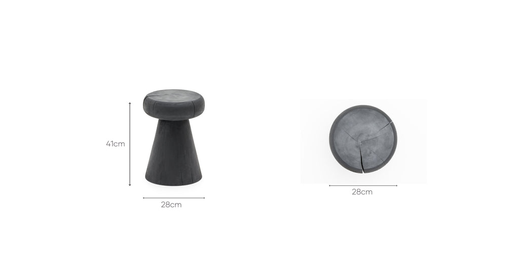 TOTEM STOOL - CHARCOAL - THE LOOM COLLECTION