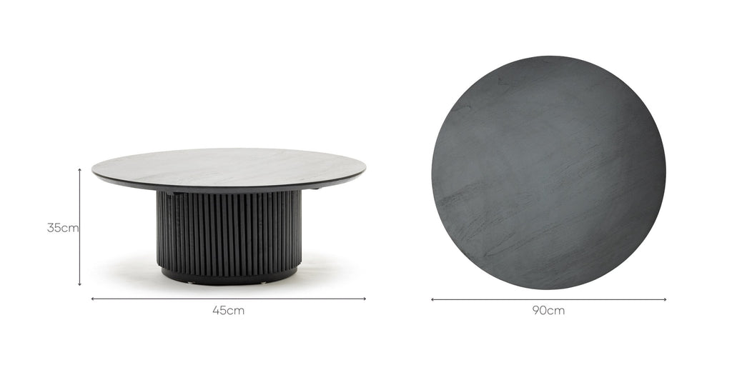 VERONA ROUND COFFEE TABLE - BLACK - THE LOOM COLLECTION